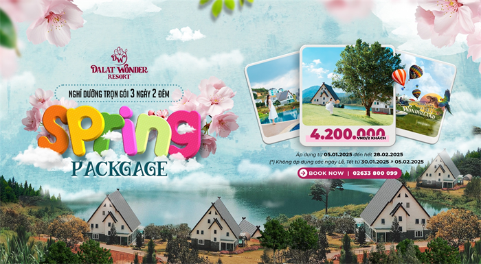 🌸 SPRING PACKAGE – WELCOME THE NEW YEAR 2025 AT DALAT WONDER RESORT 🌸